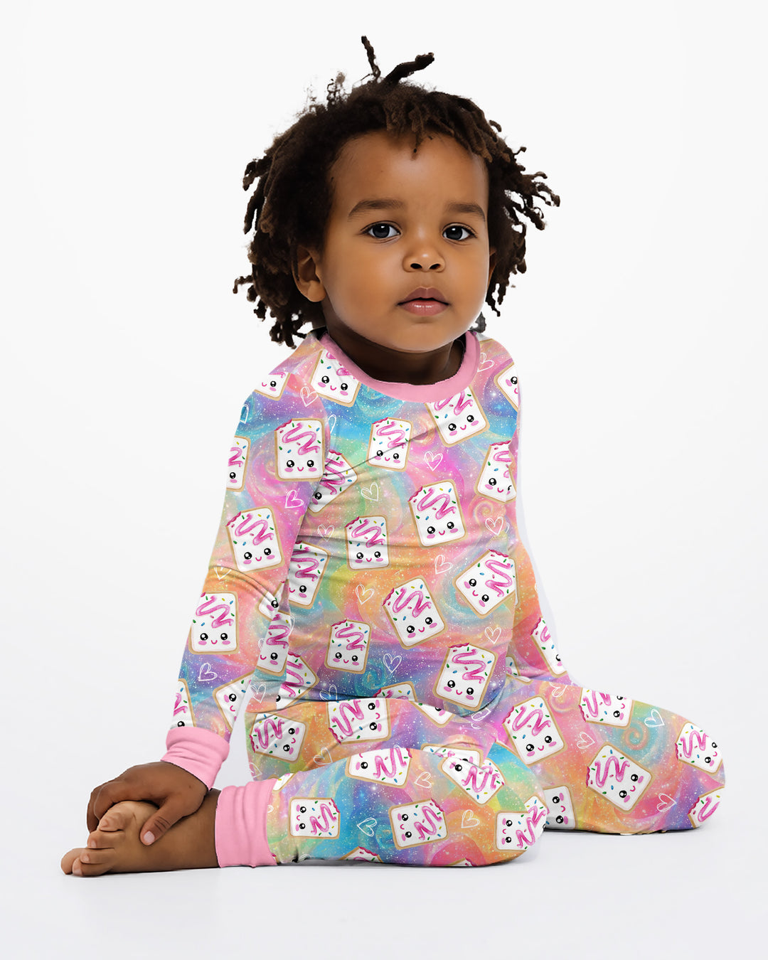 Zweiteiliges Langarm-Pyjama-Set mit Sommerfrüchten