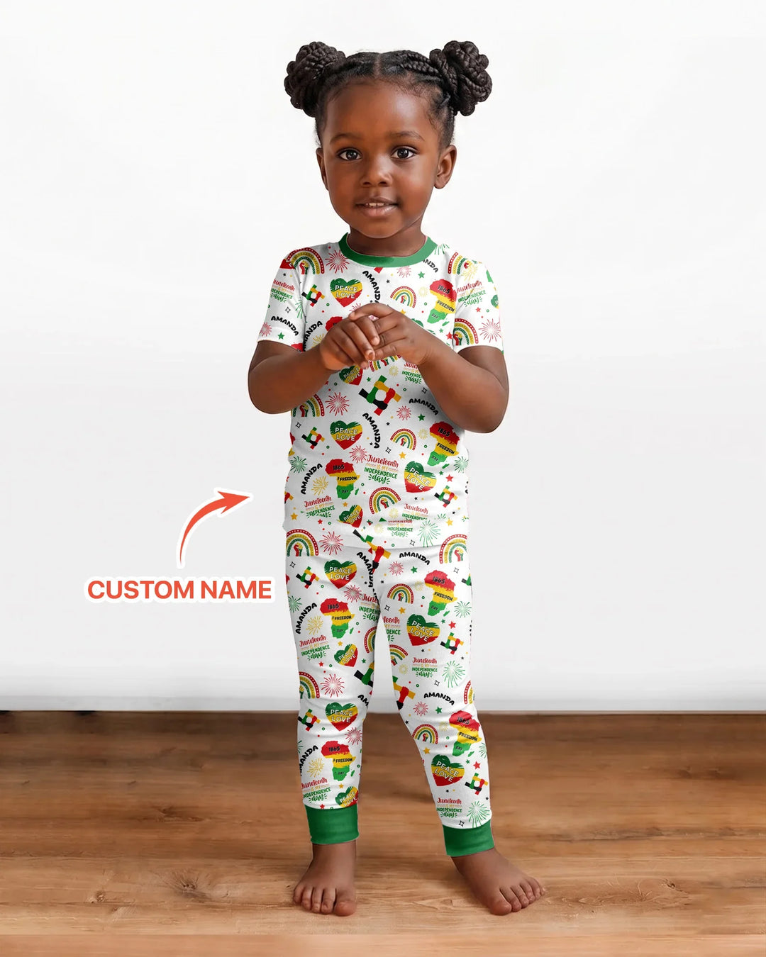 Zweiteiliges, kurzärmliges Pyjama-Set mit Marienkäfern