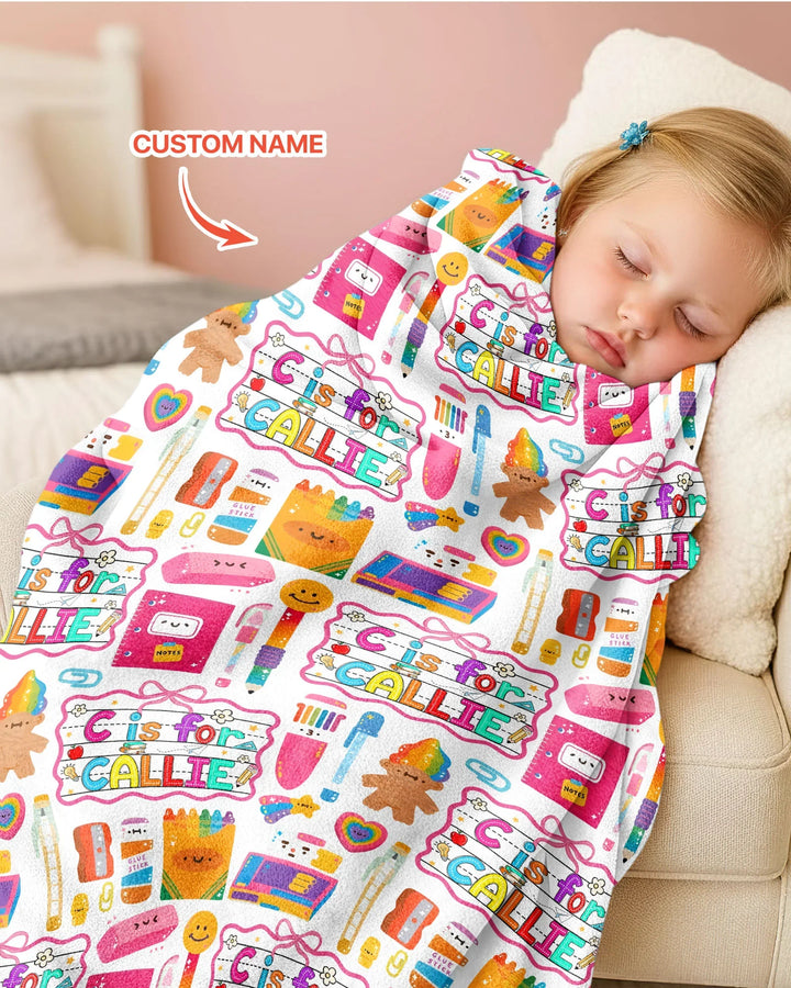 Custom Name Classroom Cuties Bamboo Blanket