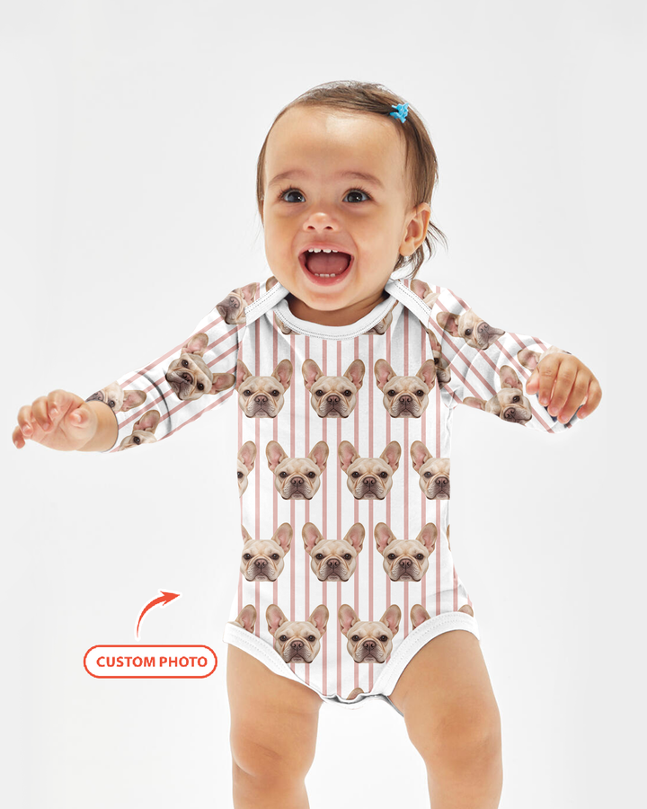 Cute Baby With Pet Bamboo Bodysuit