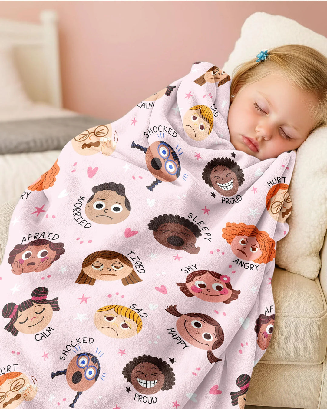 Feelings Vocabulary Bamboo Blanket