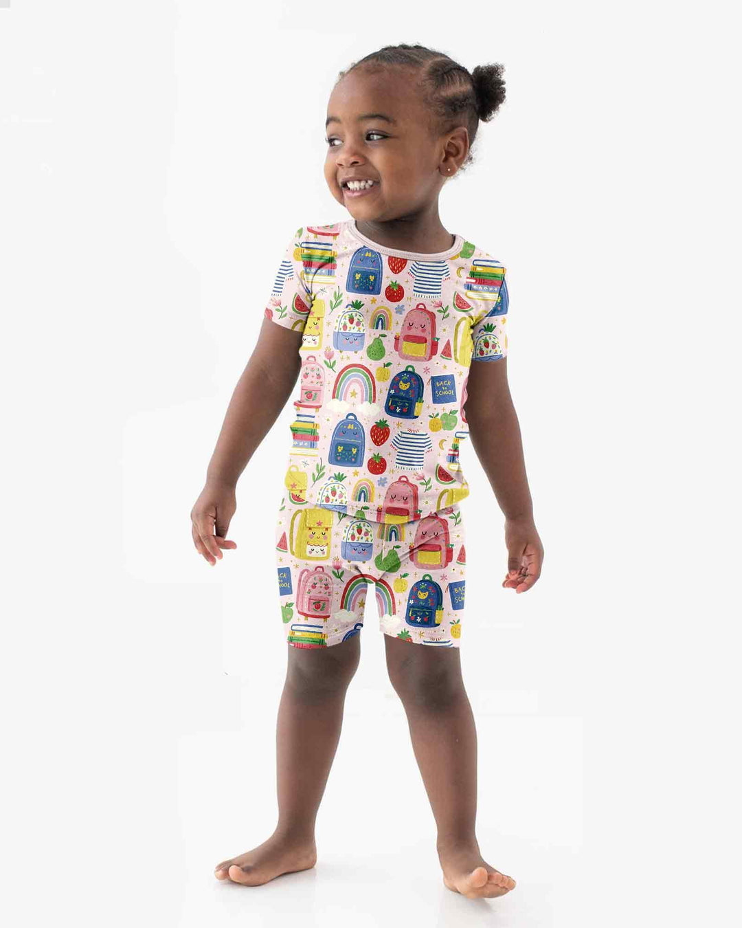 Schlafanzug-Set zweiteilig, kurze Ärmel, kurze Hose, Bambus