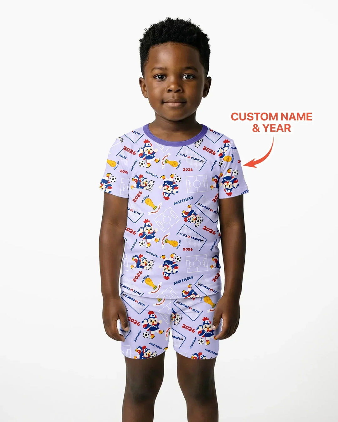 Zweiteiliges Pyjama-Set mit kurzen Ärmeln und Shorts im Sommer-Design