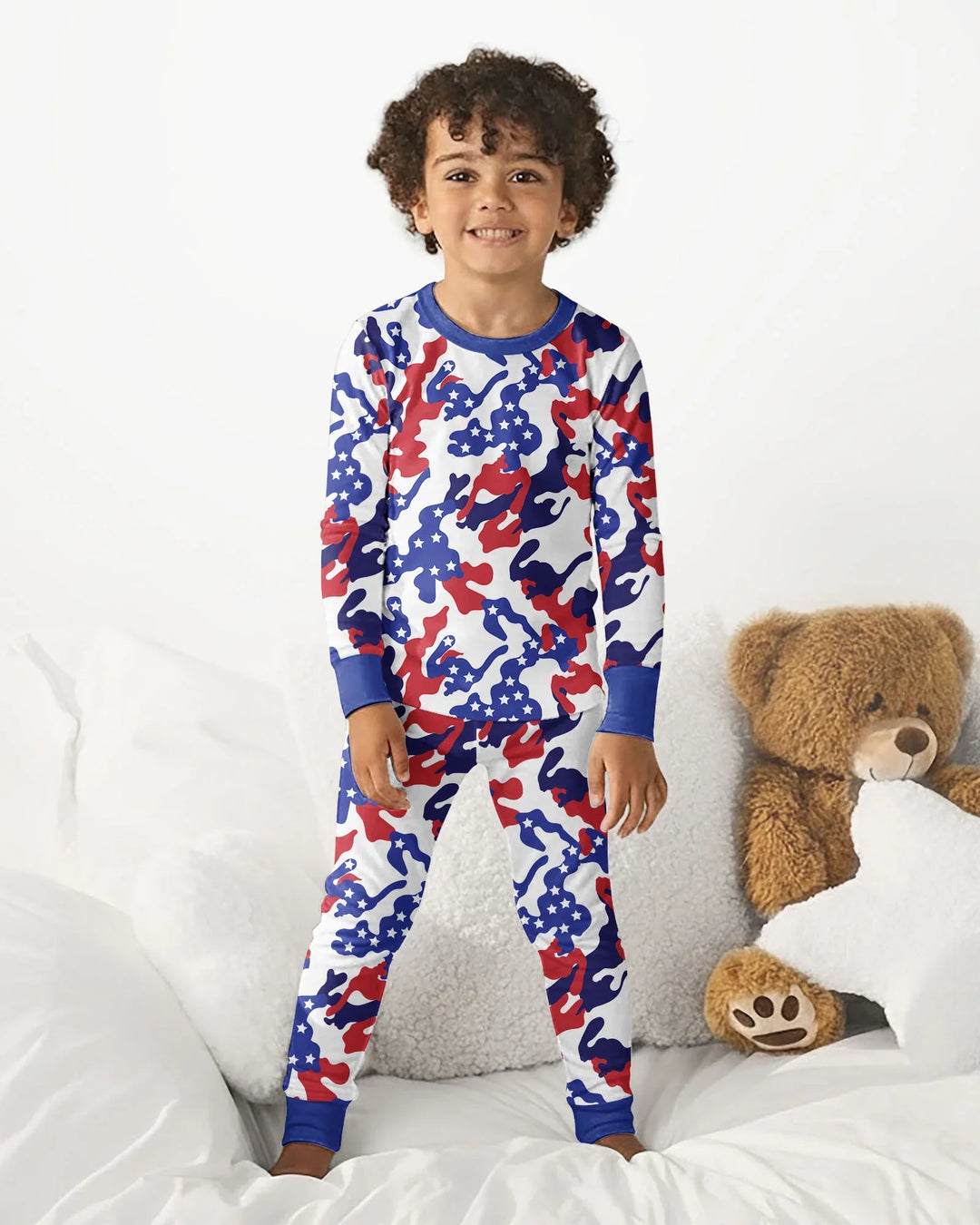 Zweiteiliges Langarm-Pyjama-Set mit Sommerfrüchten