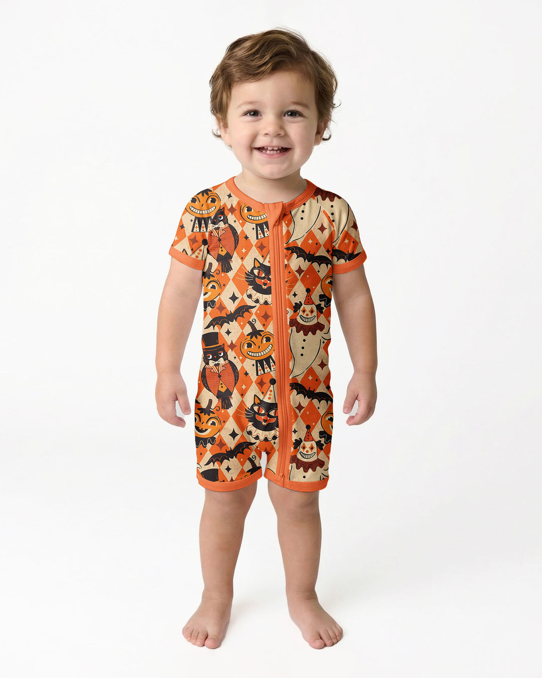 Vintage Halloween Carnival Bamboo Shorty Zippy