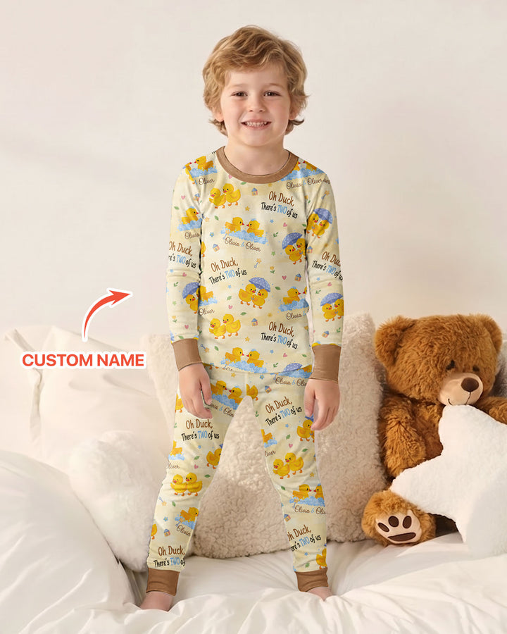 Oh Duck There's Two Of Us Twin Bamboo Two Piece Long Sleeve Pajama Set