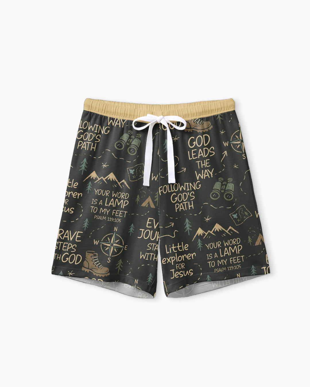 Little Explorer God Leads The Way Bamboo Women Short Sleeve Short Pajama Set