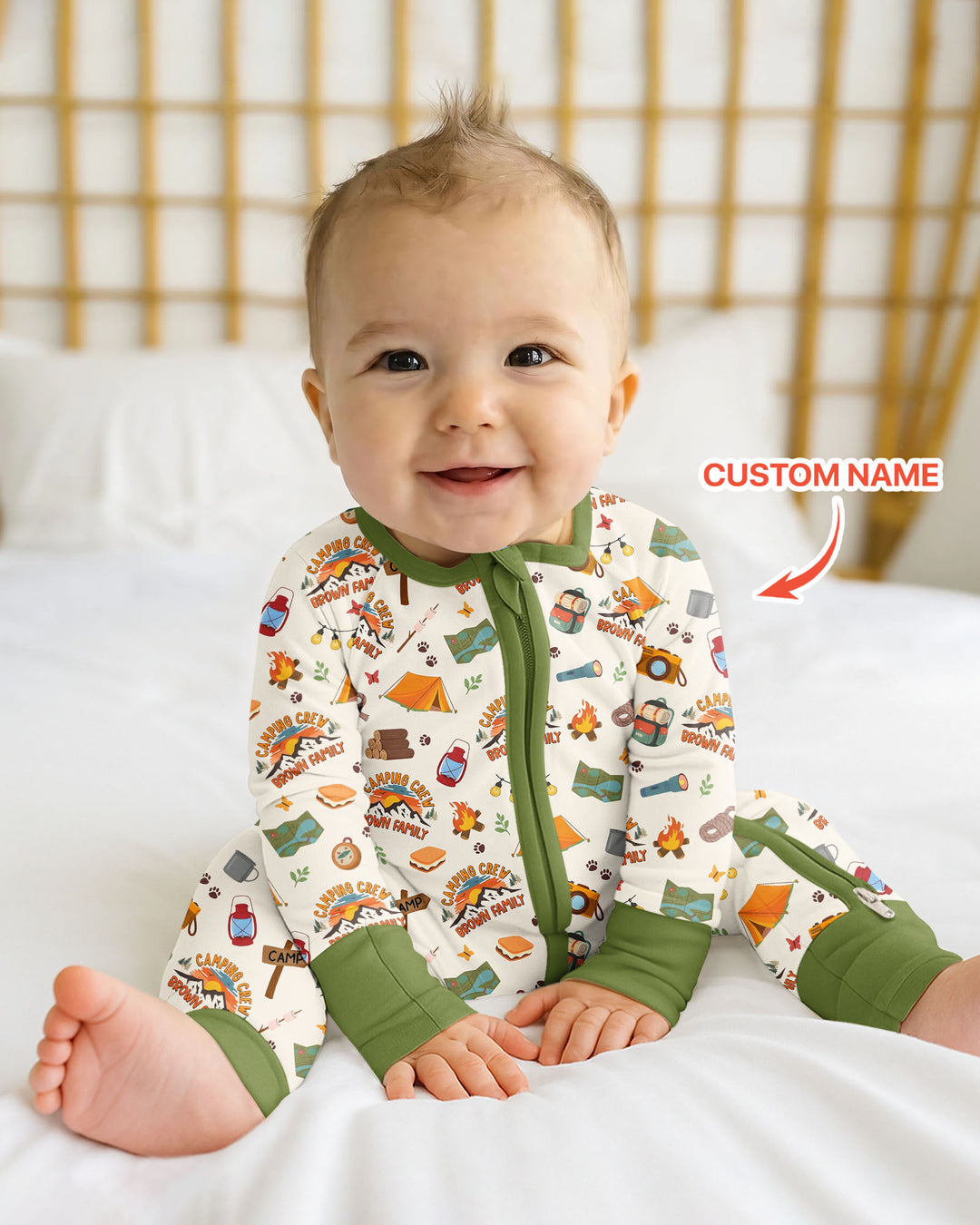 Gerippte Babykleidung mit individuellem Foto - Weich &amp; Skizzenhaft