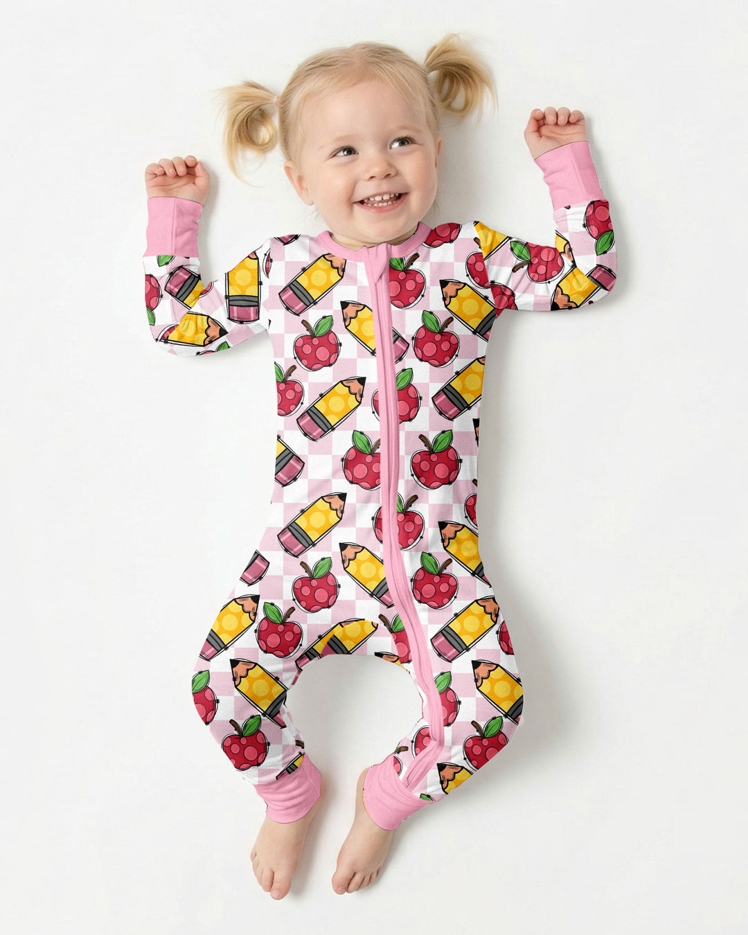 Checkered Apple Scribbles Bamboo Convertible Zippy