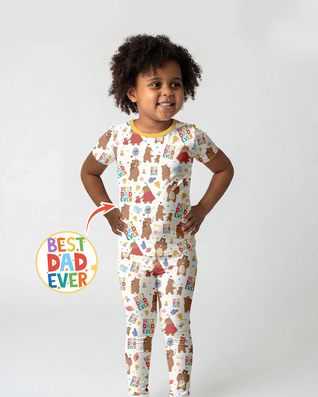 Zweiteiliges, kurzärmliges Pyjama-Set mit Marienkäfern