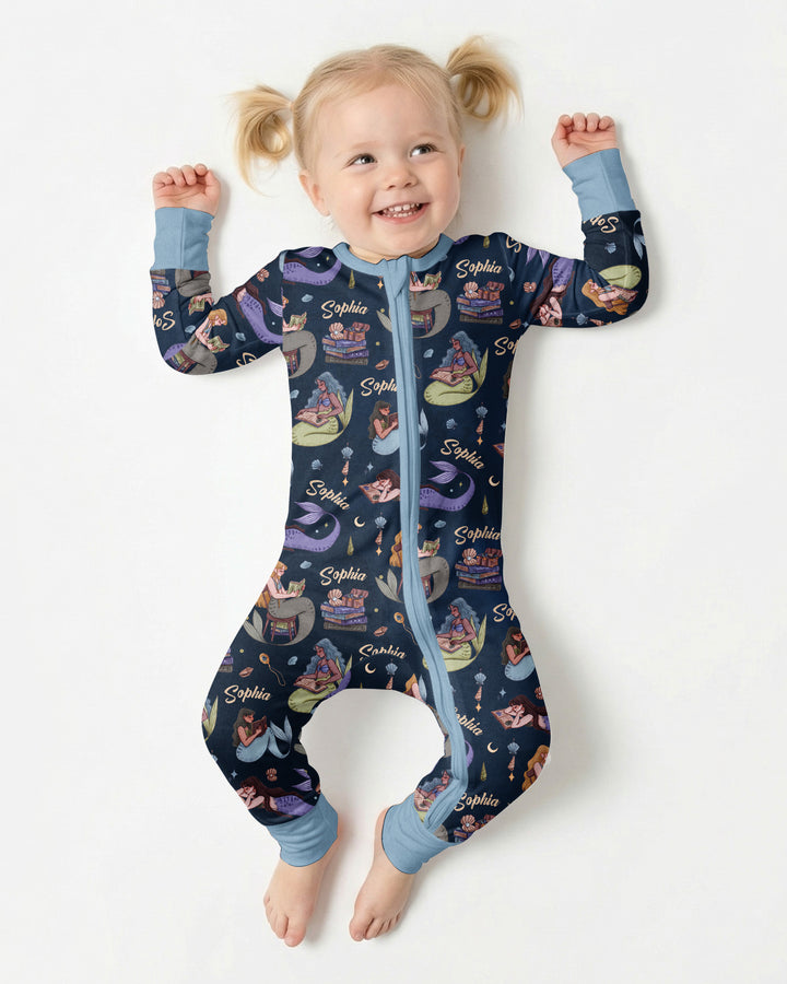 Mermaid Reads Bamboo Convertible Zippy