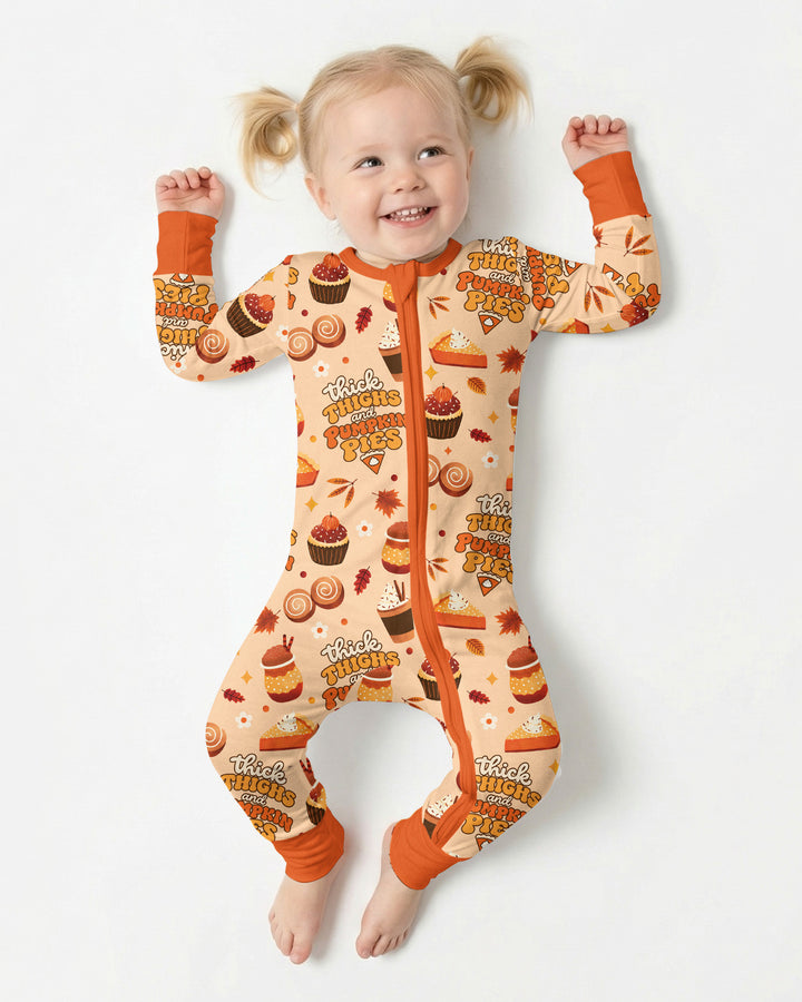 Thick Thighs and Pumpkin Pies Bamboo Convertible Zippy