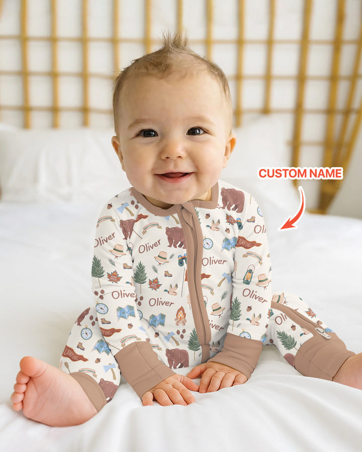 Custom Name Adventure Outdoors Bamboo Convertible Zippy