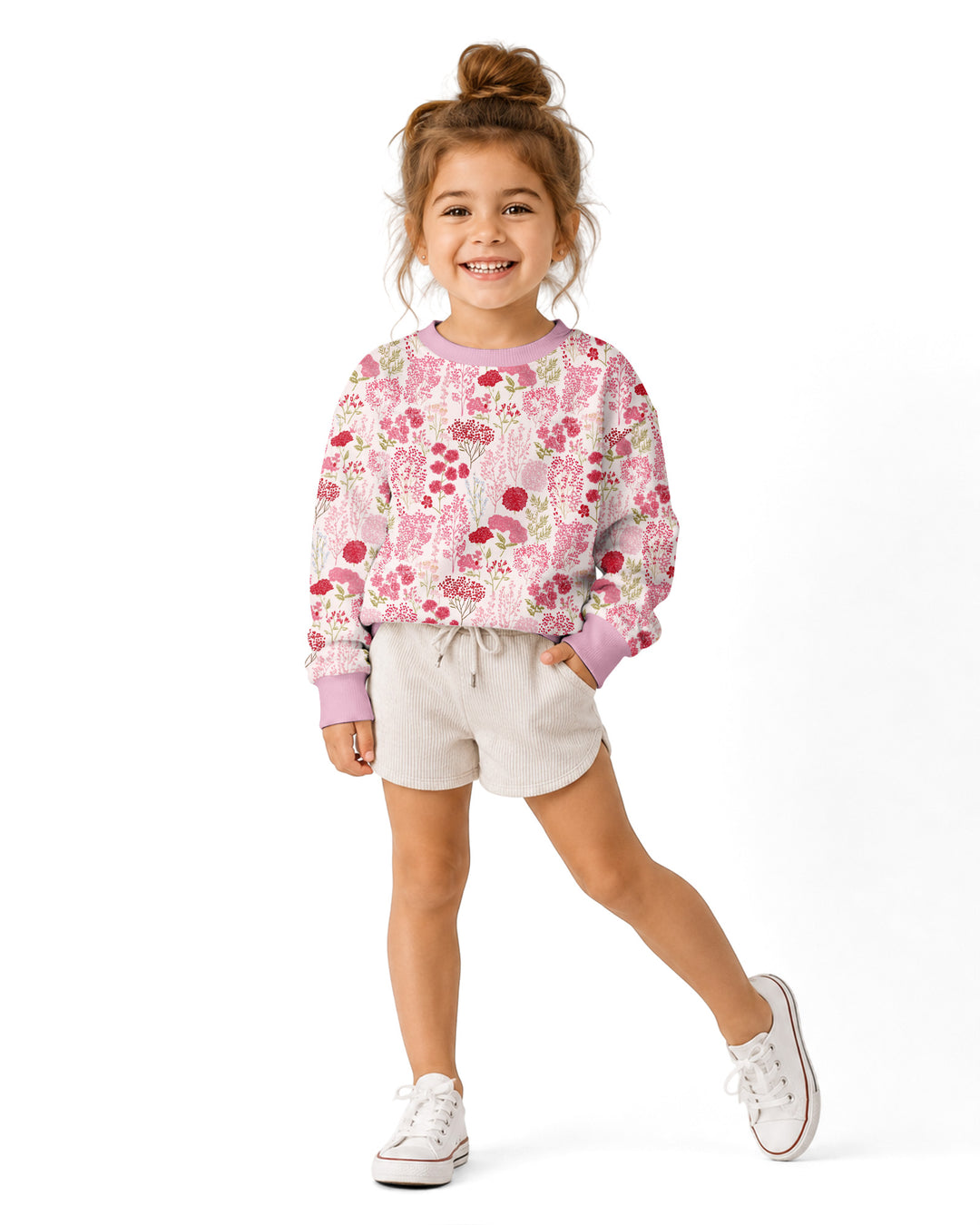 Blushing Wildflowers Bamboo Crewneck Sweatshirt