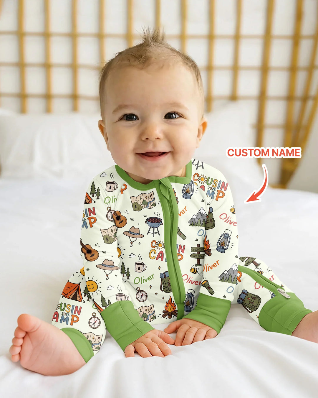 Gerippte Babykleidung mit individuellem Foto - Weich &amp; Skizzenhaft