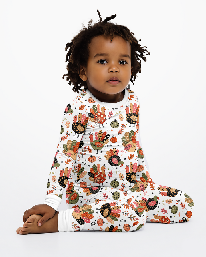 Boho Turkey Bamboo Two Piece Long Sleeve Pajama Set