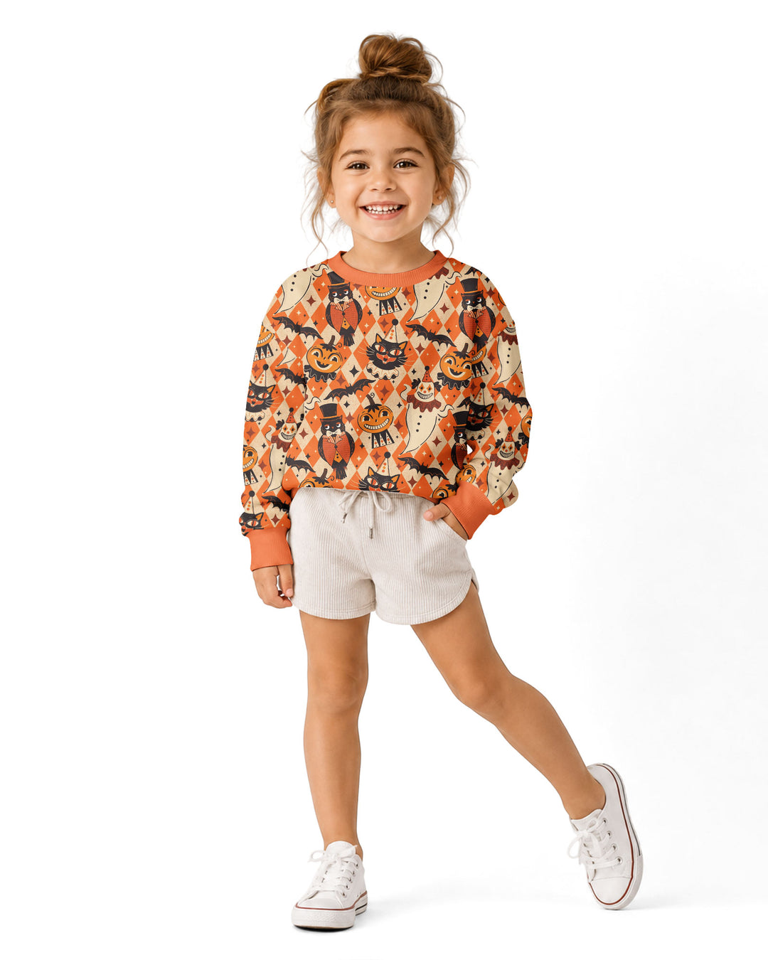 Vintage Halloween Carnival Bamboo Crewneck Sweatshirt