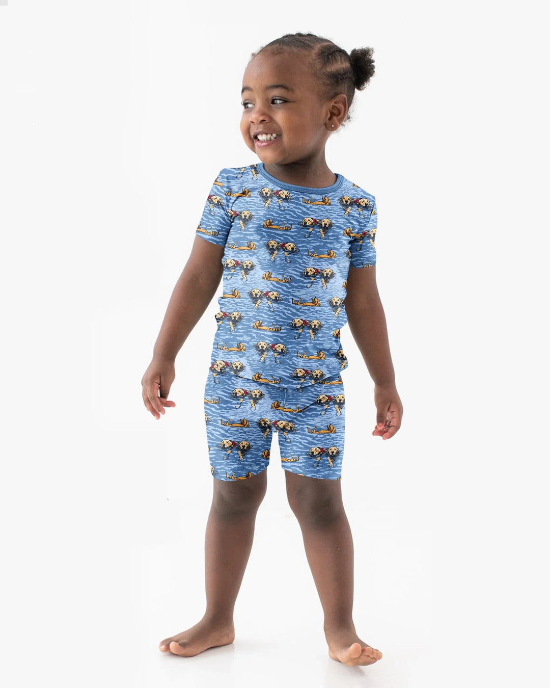 Schlafanzug-Set zweiteilig, kurze Ärmel, kurze Hose, Bambus