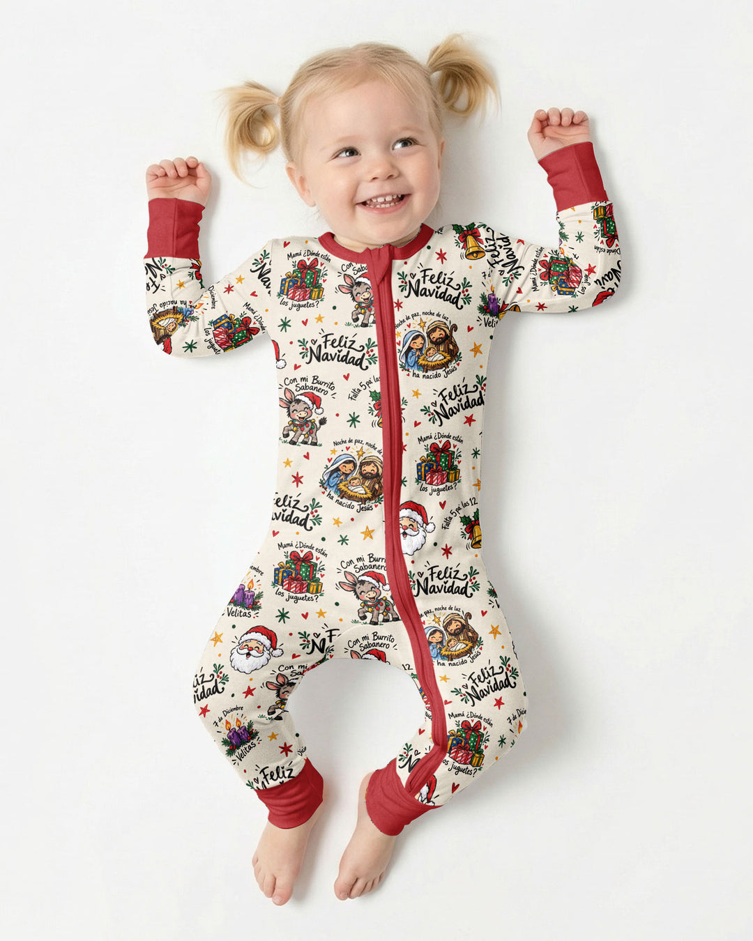 Whimsical Feliz Navidad Christmas Bamboo Convertible Zippy