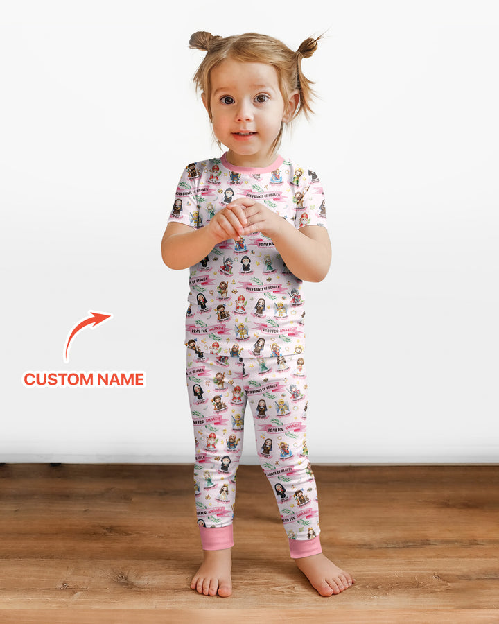 Zweiteiliges, kurzärmliges Pyjama-Set mit Marienkäfern