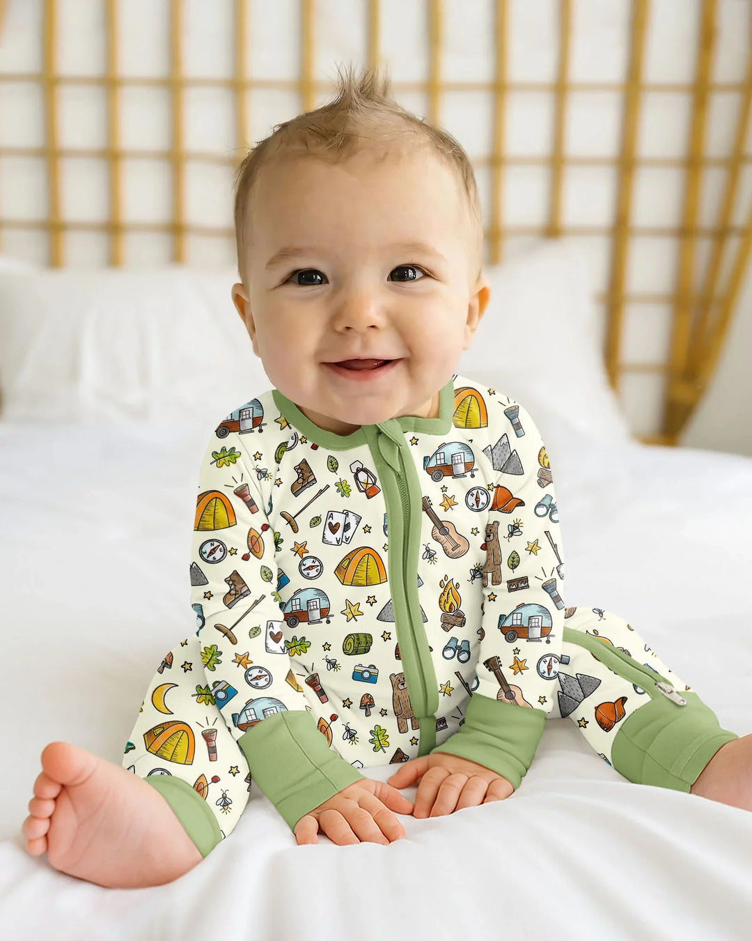 Gerippte Babykleidung mit individuellem Foto - Weich &amp; Skizzenhaft