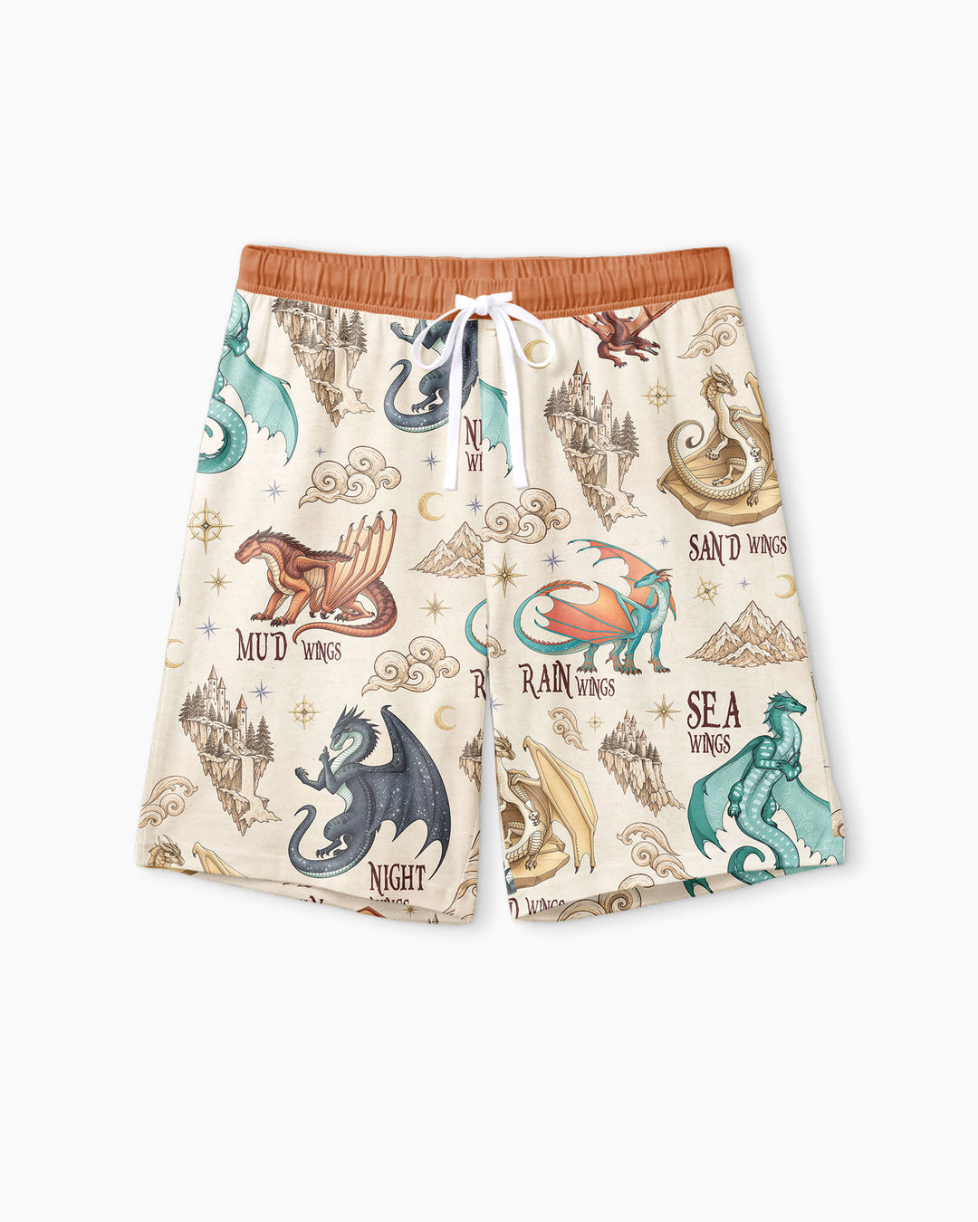 Elemental Dragons Bamboo Men Short Sleeve Short Pajama Set