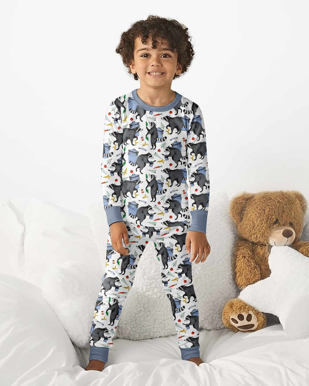 Trash Panda Adventures Bamboo Two Piece Long Sleeve Pajama Set