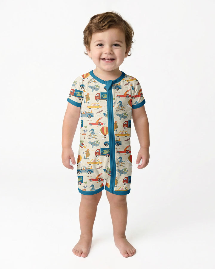 Monsters on the Move Bamboo Shorty Zippy