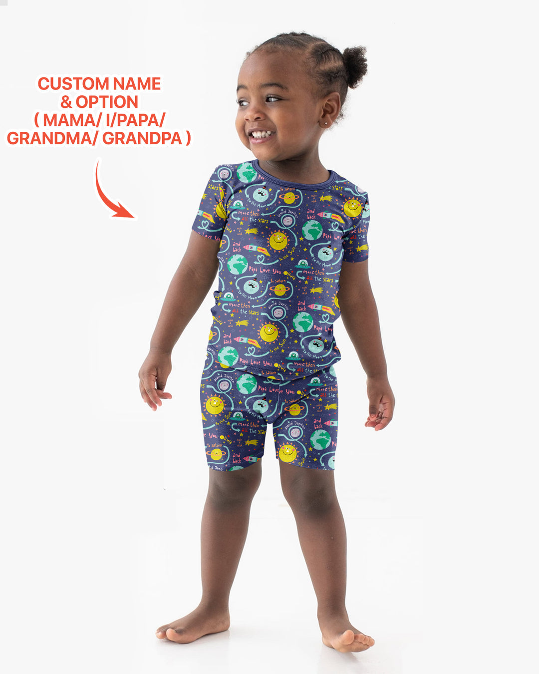 Schlafanzug-Set zweiteilig, kurze Ärmel, kurze Hose, Bambus