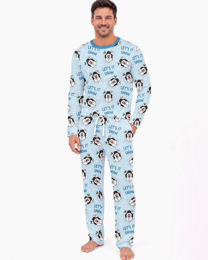 Funny Snowman Bamboo Men's Pajama Set