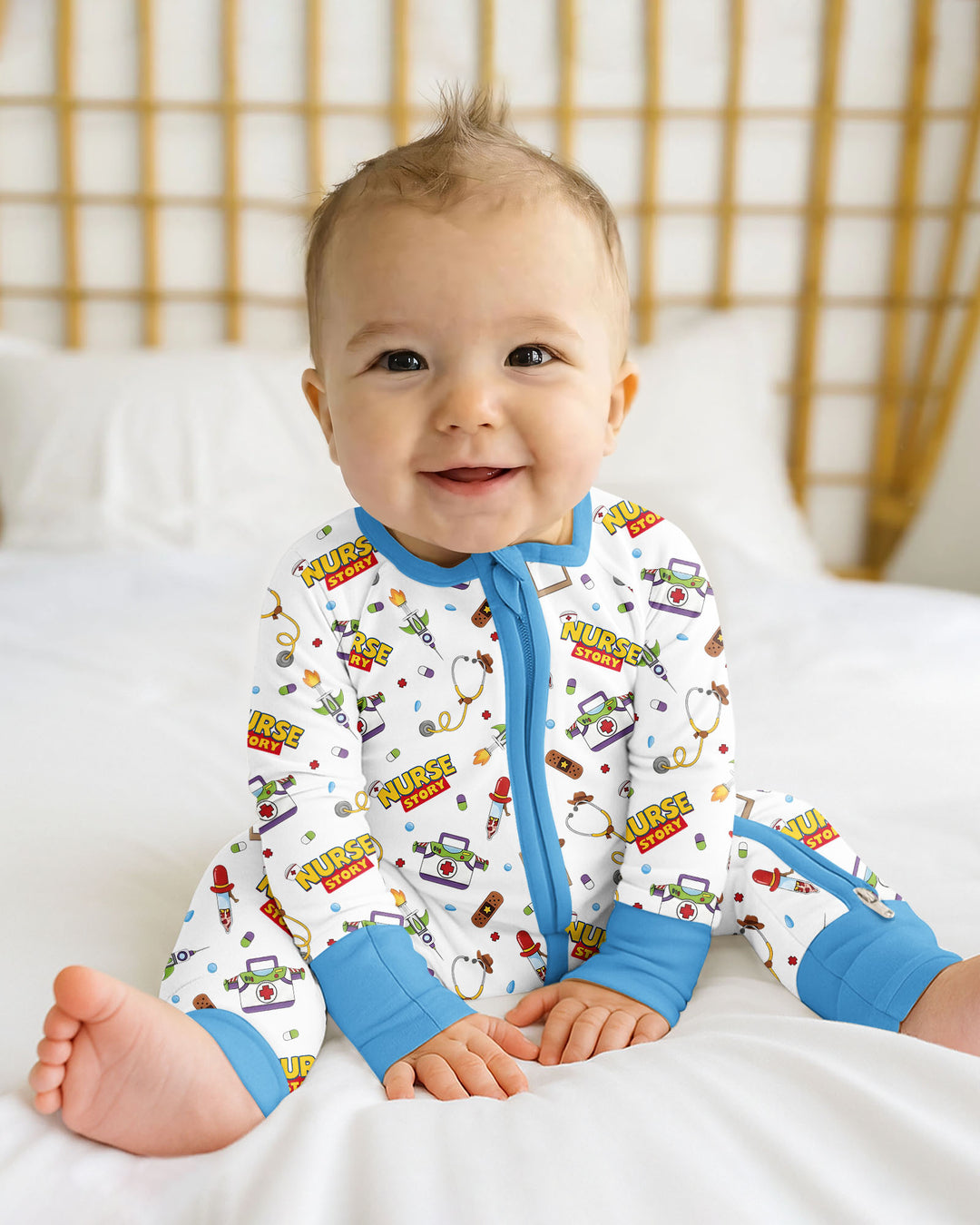Gerippte Babykleidung mit individuellem Foto - Weich &amp; Skizzenhaft