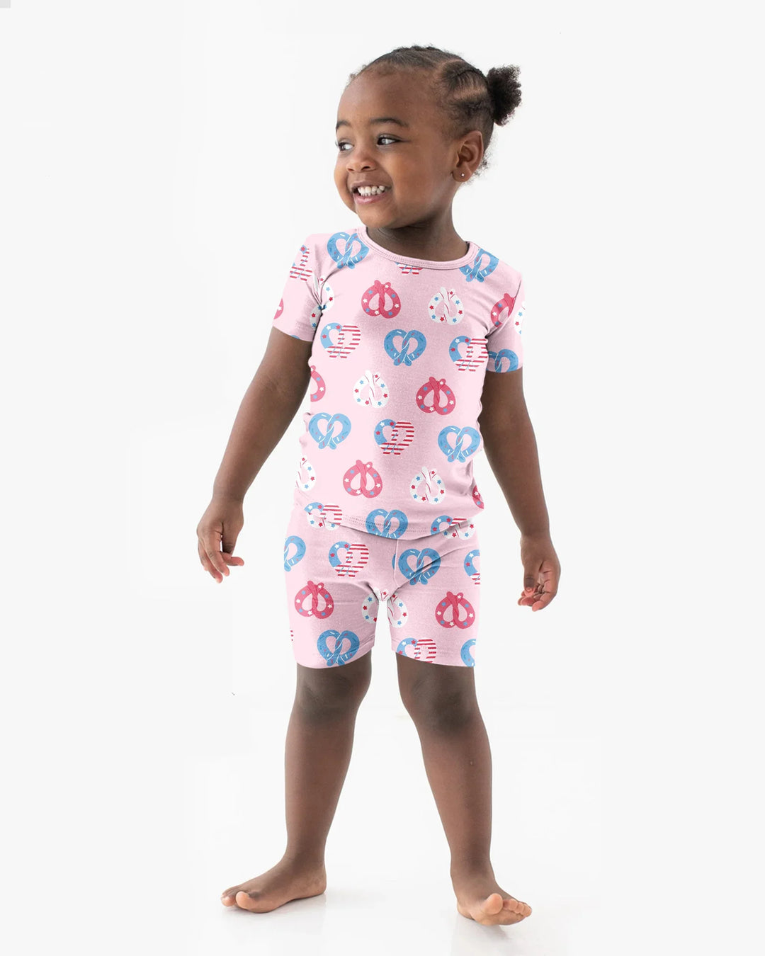 Schlafanzug-Set zweiteilig, kurze Ärmel, kurze Hose, Bambus