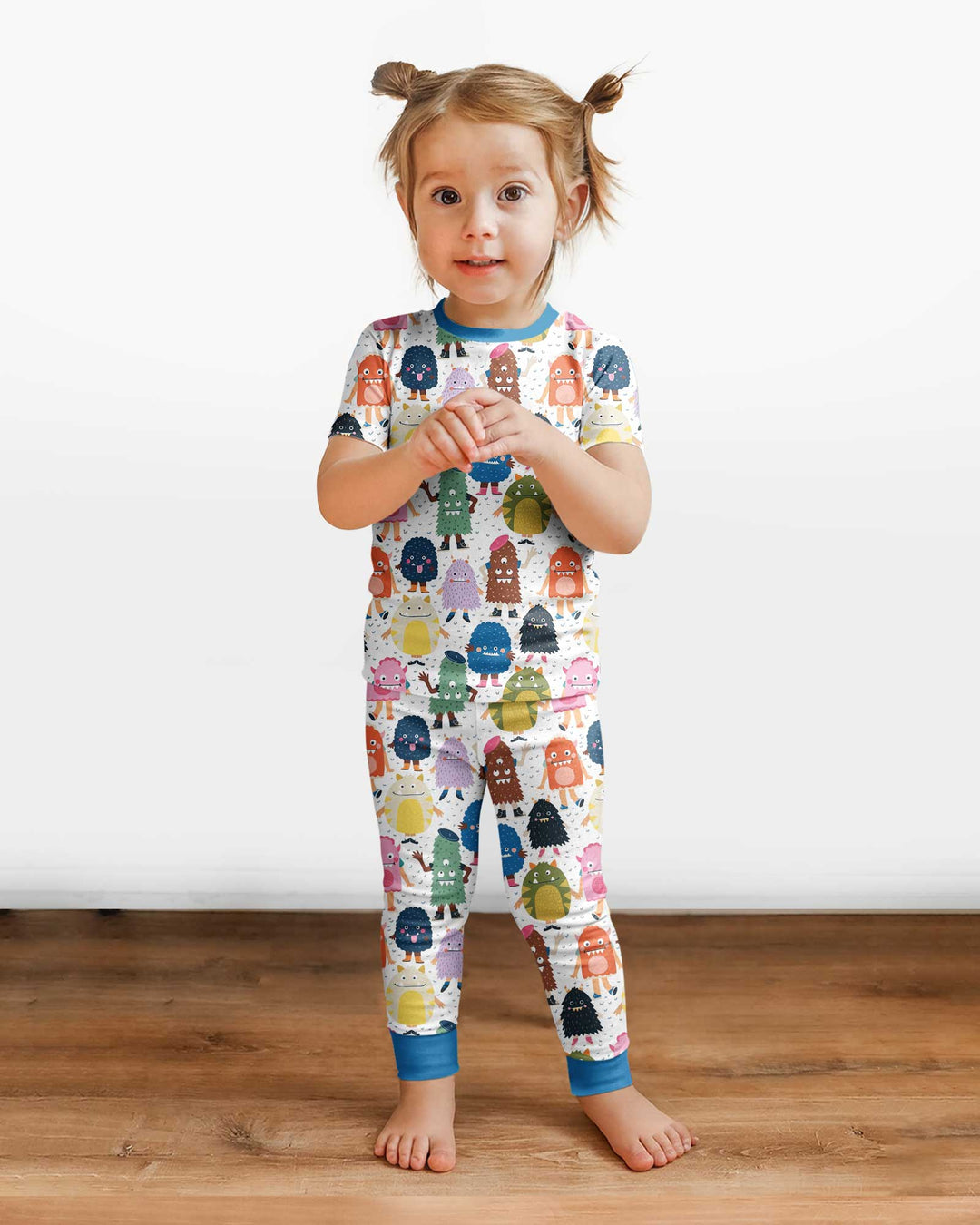 (Not So) Scary Monsters Bamboo Two Piece Short Sleeve Pajama Set