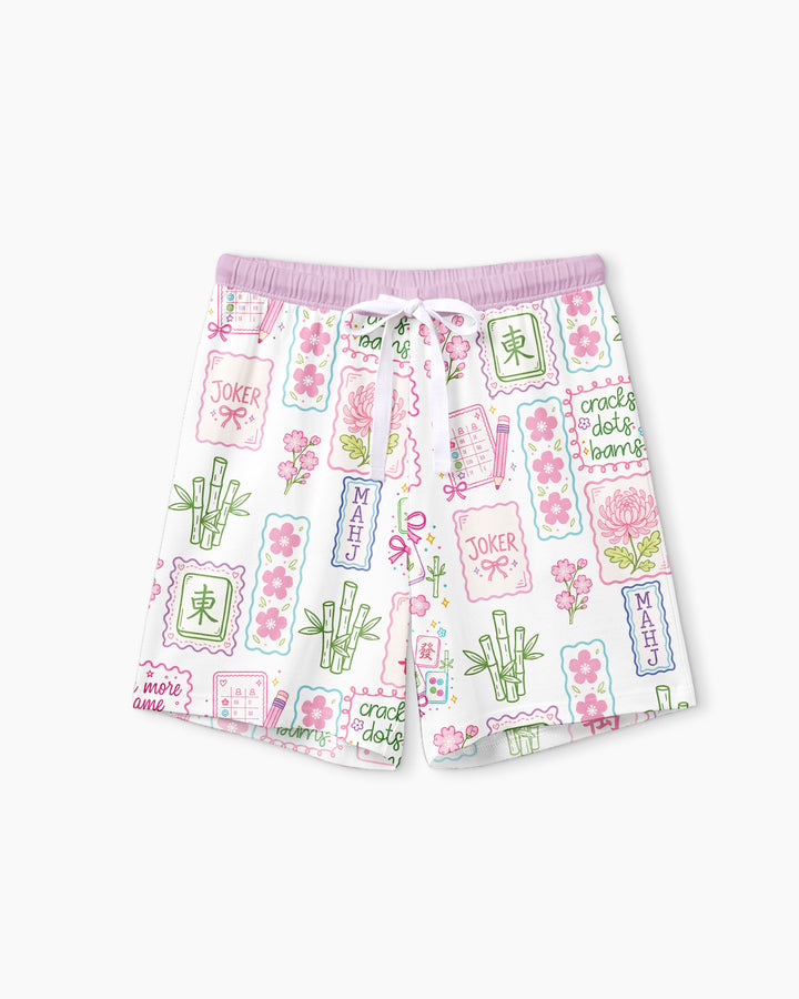 Cracks, Dots & Bams Mommy & Me Matching Bamboo Women Short Sleeve Short Pajama Set