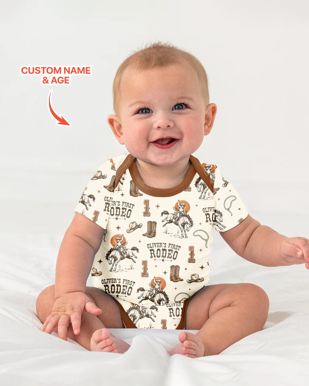 Gerippte Babykleidung mit individuellem Foto - Weich &amp; Skizzenhaft