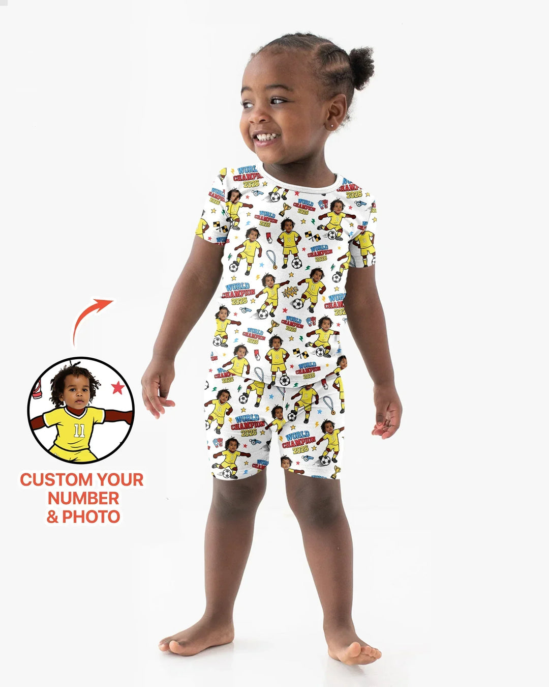Zweiteiliges Pyjama-Set mit kurzen Ärmeln und Shorts im Sommer-Design