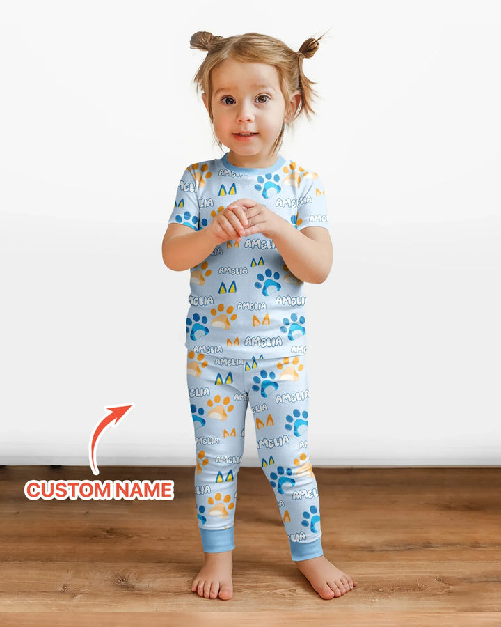 Zweiteiliges, kurzärmliges Pyjama-Set mit Marienkäfern