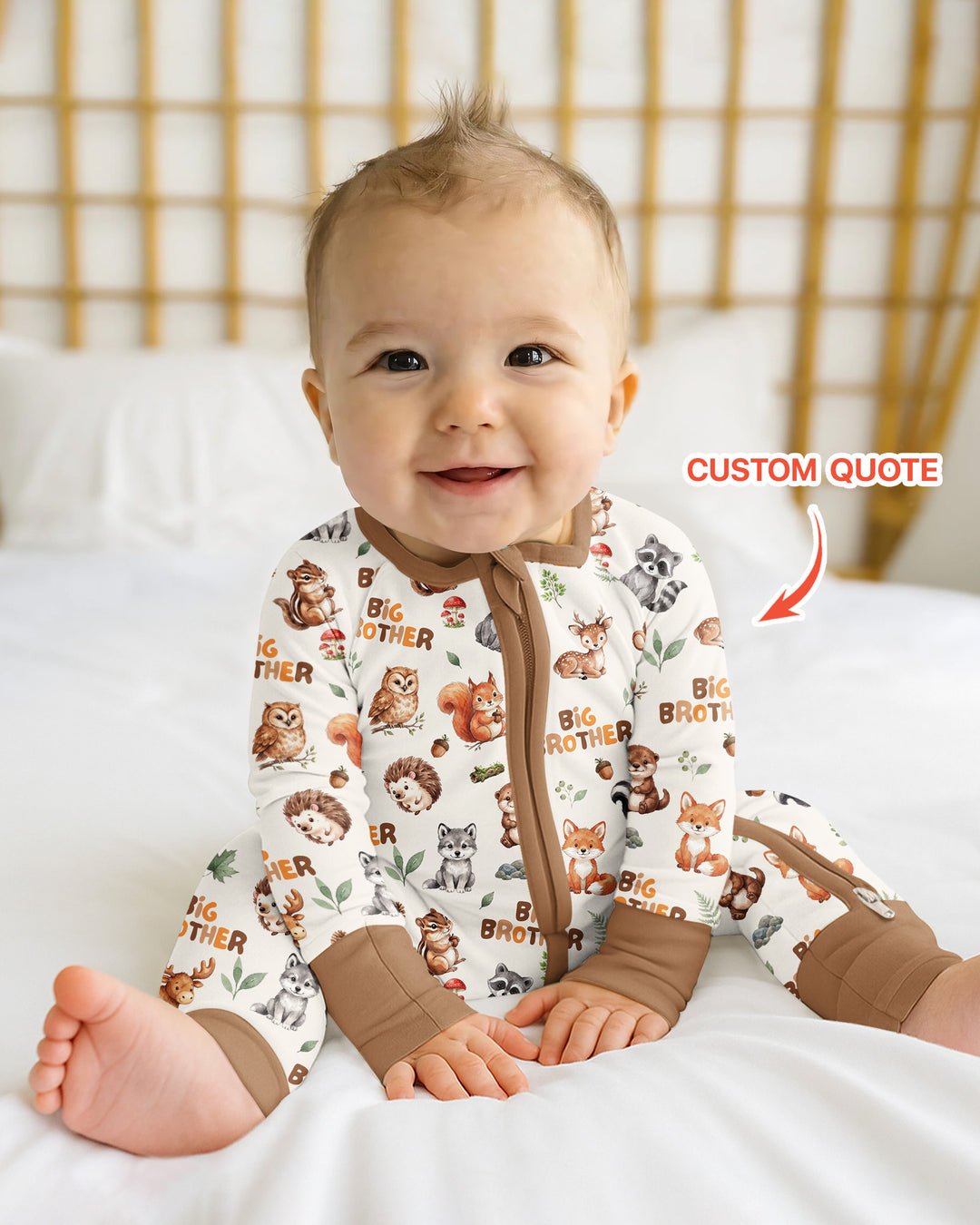 Gerippte Babykleidung mit individuellem Foto - Weich &amp; Skizzenhaft