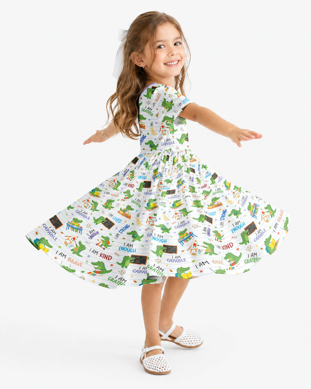 Brave Gator Days Bamboo Twirl Dress