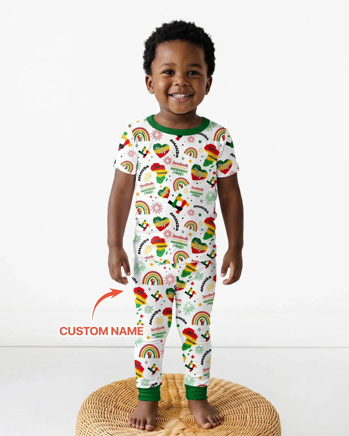 Zweiteiliges, kurzärmliges Pyjama-Set mit Marienkäfern