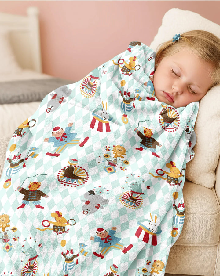 Circus Animal Bamboo Blanket