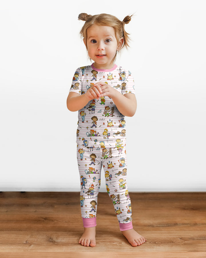 Zweiteiliges, kurzärmliges Pyjama-Set mit Marienkäfern