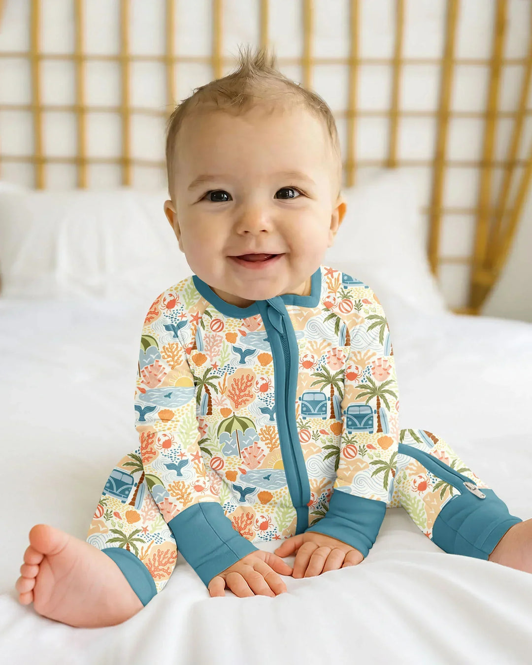 Gerippte Babykleidung mit individuellem Foto - Weich &amp; Skizzenhaft