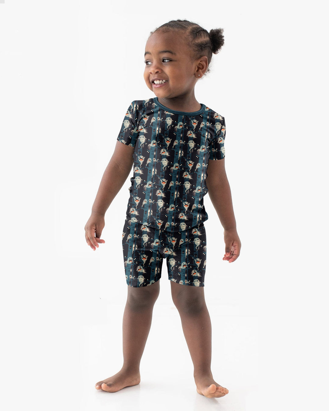 Scared yet Bamboo Two Piece Short Sleeve Shorts Pajama Set