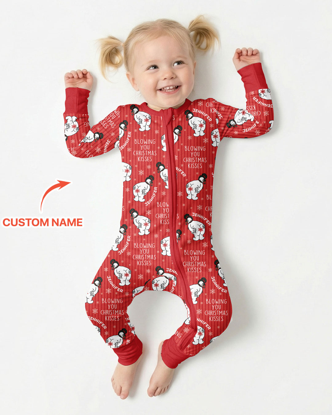 Blowing You Christmas Kisses Bamboo Convertible Zippy