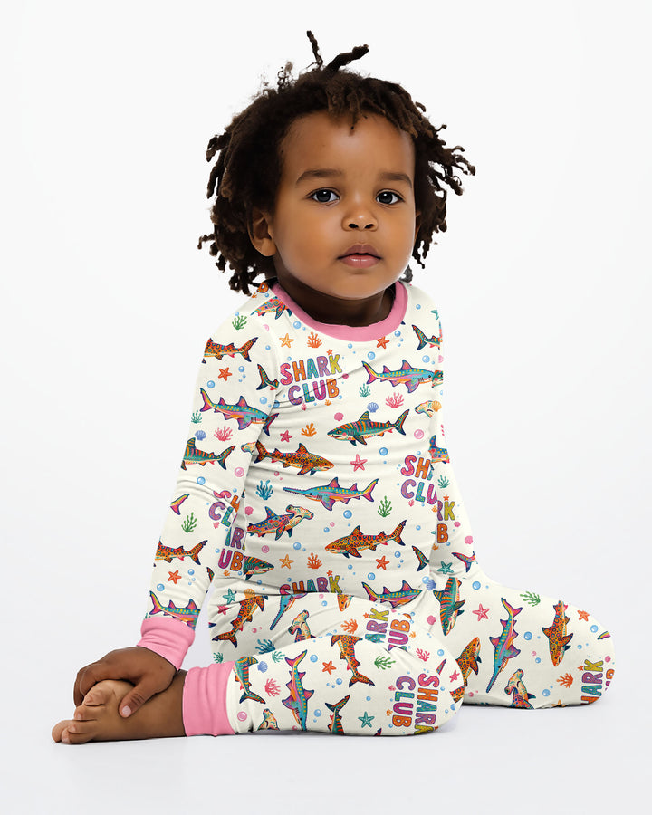 Shark Club Bamboo Two Piece Long Sleeve Pajama Set