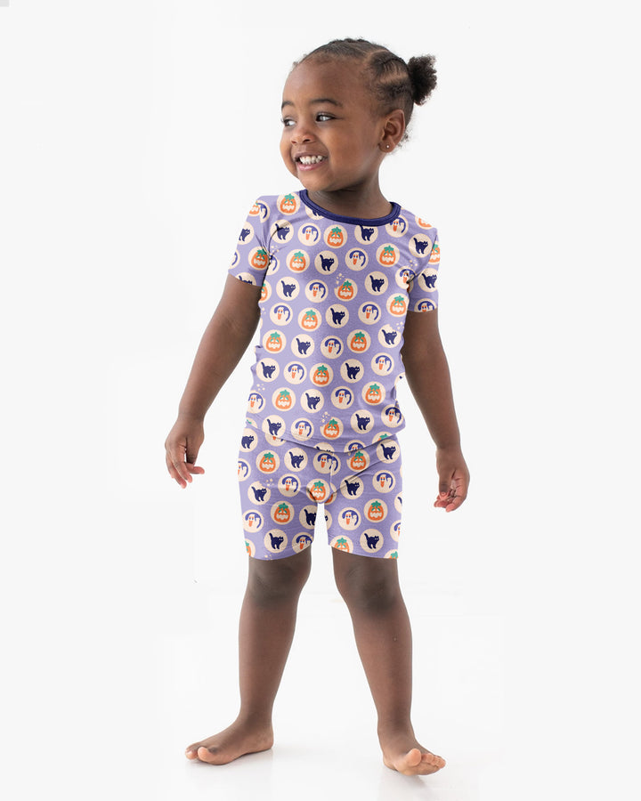 Boo Crew Bamboo Two Piece Short Sleeve Shorts Pajama Set