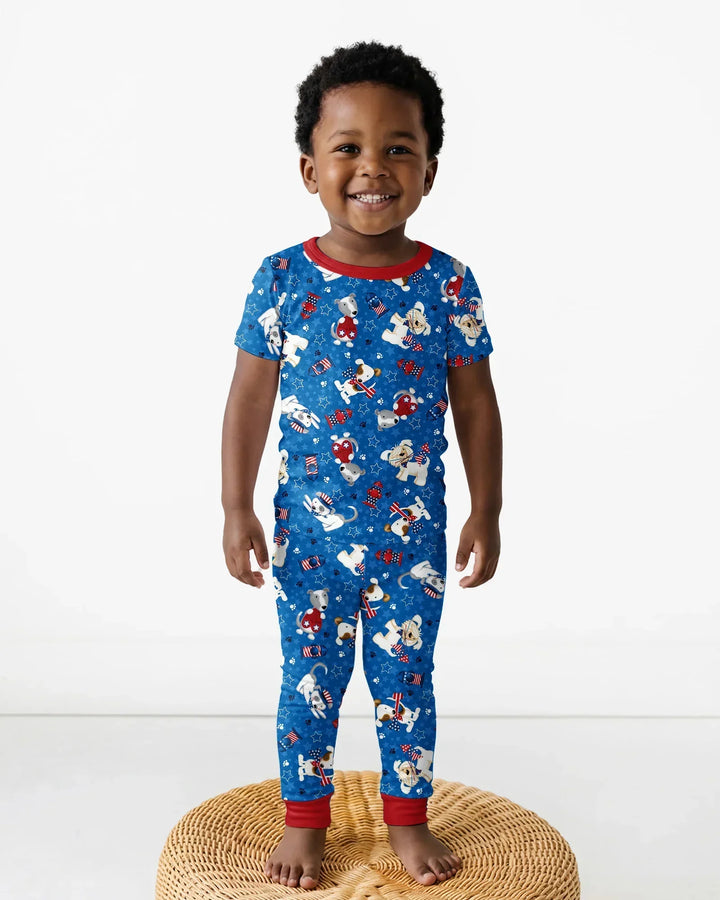 Zweiteiliges, kurzärmliges Pyjama-Set mit Marienkäfern