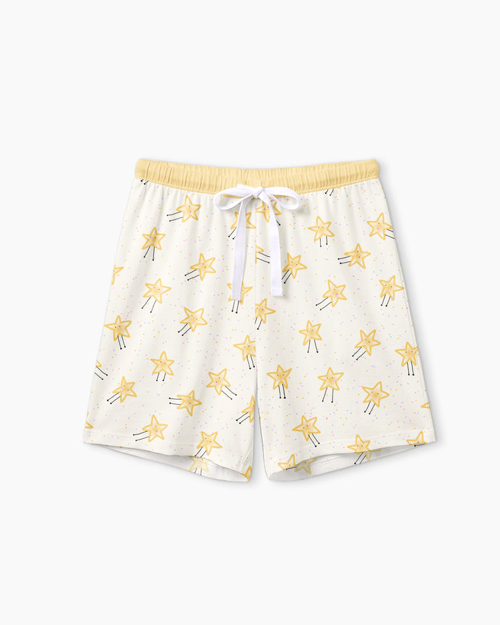 Happy Little Stars Family Matching Bamboo Women Short Sleeve Short Pajama Set