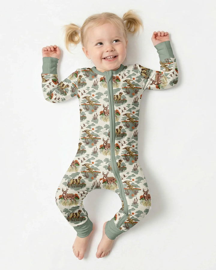 Vintage Hunting Season Daddy& Me Matching Bamboo Convertible Zippy